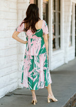 Load image into Gallery viewer, Tropical Print Floral Midi Dress
